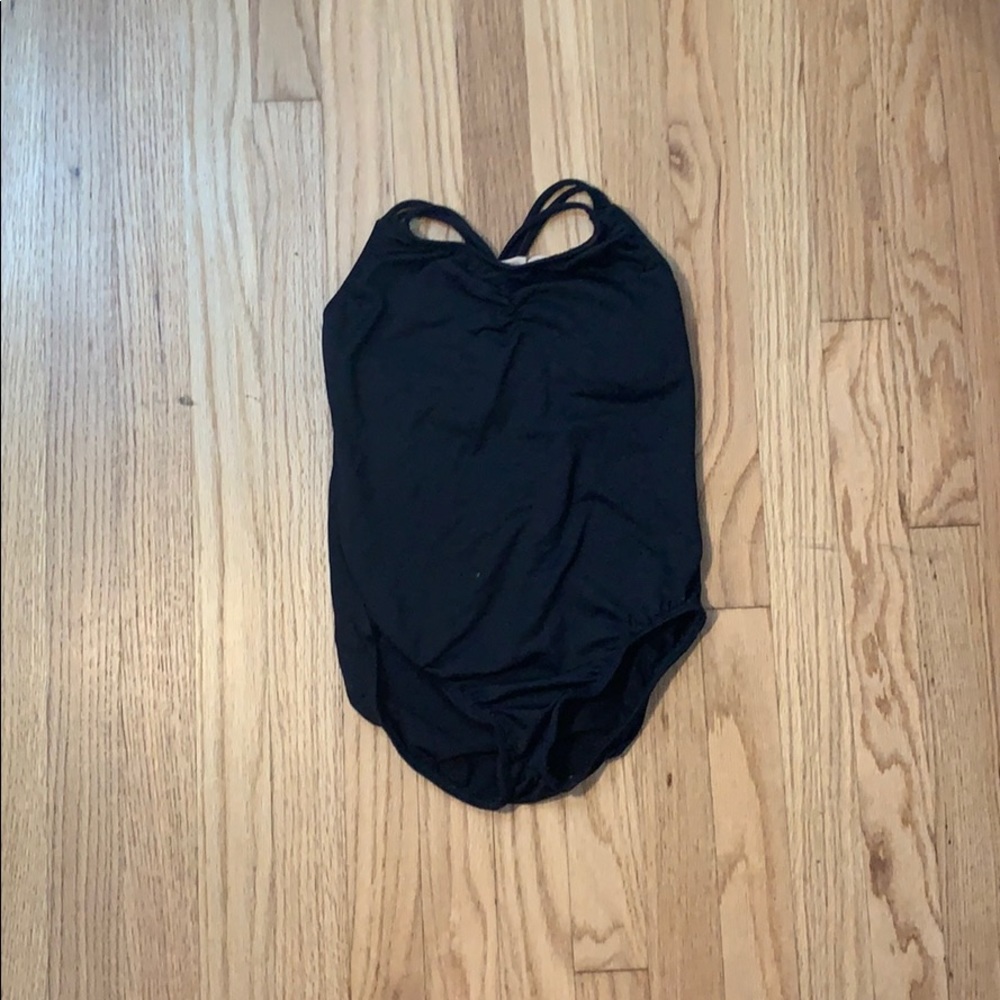 Girls Black Motionwear Leotard